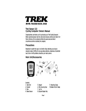 Old Trek Sensor Manual
