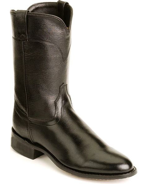 Old West Leather Roper Boots Western Style