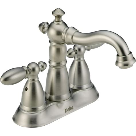 Old delta 2 handle shower faucet. Brass stem unit for many older style 2-handle faucets, roman tubs and showers with handle screw coming from the side of the handle. Can use 1/4 turn stops, not included. 