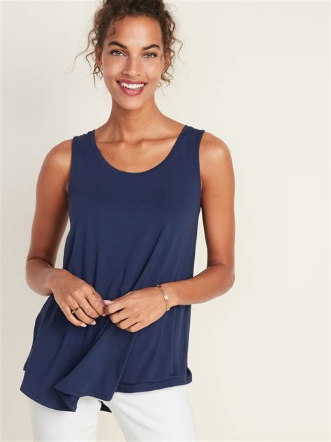 Shop Old Navy's Fitted Sleeveless Mock-Neck Top for Women: Mock neck., Sleeveless., Rib-knit cotton blend, with comfortable stretch., #728006. 