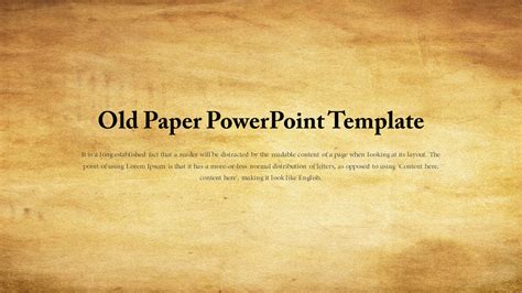 Old paper powerpoint templates free download.  Fully editable in PowerPoint and Googl...