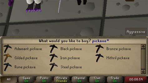 Old school Runescape where to buy pickaxes - YouTube