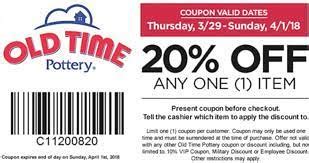 Web you can get 30% off in old time pottery through taking advantage of this incredible offer: Web free & latest old time pottery in store coupons. Web currently we have 8 active old time pottery coupons & promo codes for august 2023. Save around $13.84 from old time pottery.