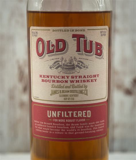 Old tub bourbon. Product Details. This approachable bourbon was only available for purchase at the distillery up until recently. Expect aromas and flavours of vanilla, peaches, oak, and pepper. It's full-bodied and smooth with a lengthy finish. Enjoy with caramel coffee cake, bourbon-brushed brisket, or peanut brittle. 