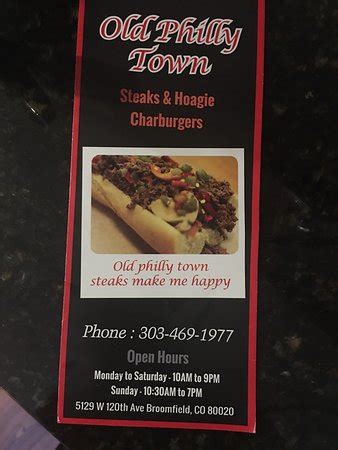 Olde Philly Towne Hoagie & Steaks Menu - Broomfield, CO