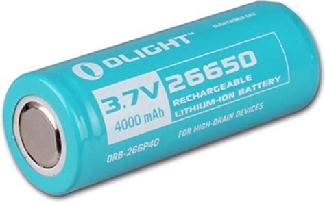 Olight oplaadbare lithium 26650 3,7V batterij - 4000mAh - bol.com