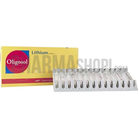 Oligosol Lithium solution buvable , boite de 28 ampoules