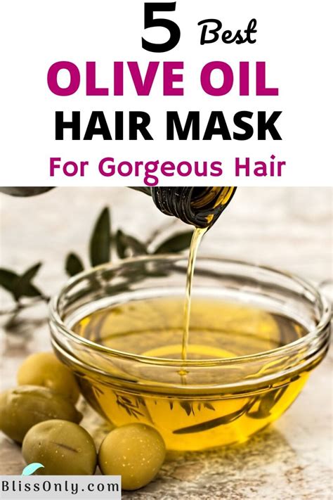 Olive oil hair mask. 