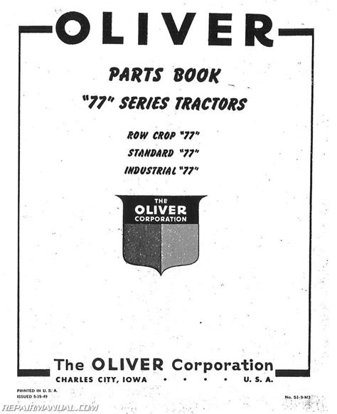 Oliver 77 gas and dsl parts manual. - 1982 1983 suzuki gs450ga motorcycle service manual set.