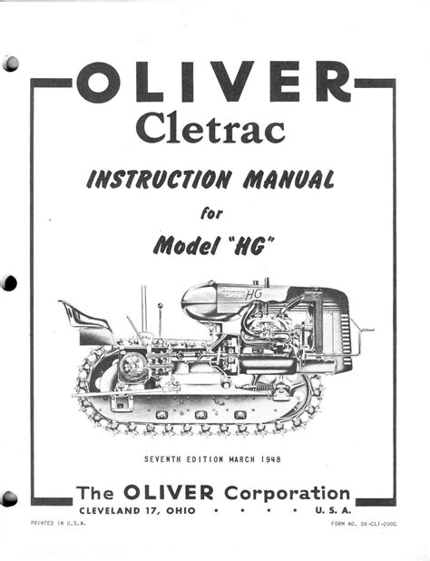 Oliver cletrac hg tractor instruction operators maintenance manual. - High quality zeitschrift über das gestalten, das drucken und das gedruckte, heft 28.