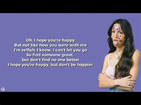 Olivia Rodrigo - happier (Lyrics / Lyric Video) - YouTube