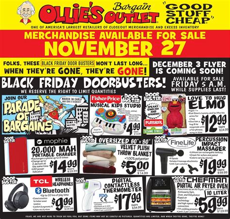 Ollies black friday. We have 18 Ollie's Bargain Outlet offers today, good for discounts at ollies.us/home.html and other retail websites. Shoppers save an average of 20.0% on purchases with … 