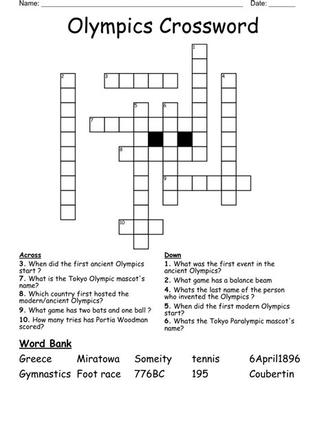 Olympic sport in which belts are worn - Crossword Nexus