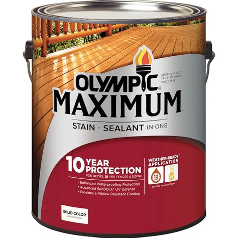 Olympic Maximum exterior wood stain allows you to clean an