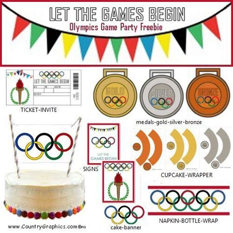 Olympics Free Party Printable Country Graphics