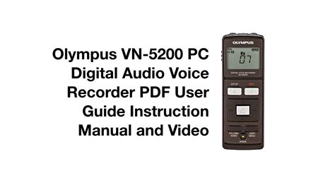 Olympus digital voice recorder manual vn 5200pc. - Forensics a guide for writers dp lyle.