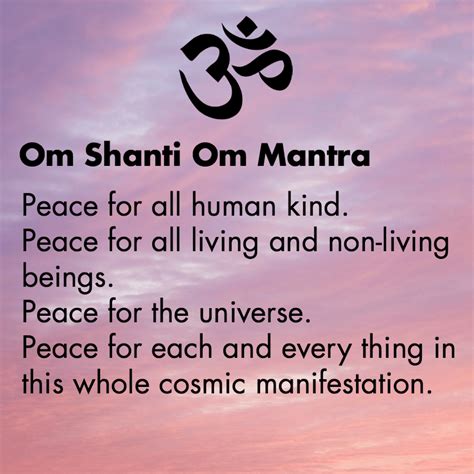 Om Shanti Om Mantra Meaning