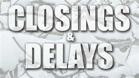 No active Closings & Delays match your search. When there are active school closings, you can find the most up-to-date list of closings & delays here. As schools are reported closed, they will be .... 