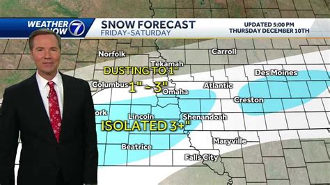 A winter weather advisory has been extended to 3 p.m. for the metro. Omaha could see trace amounts up to 1 inch of slushy accumulation, with more impactful snow farther north. Winter Weather .... Omaha snow forecast