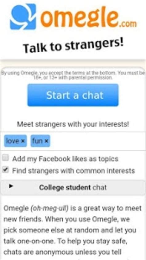 Omegle chat with strangers. The best chat online for talking with strangers depends on what kind of strangers you want to talk to. Omegle is a free chat website that lets you talk to real people one on one, by text chat or ... 