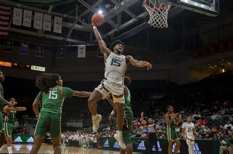 Omier secures one of Miami’s three double-doubles in 95-55 victory over North Florida