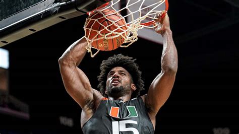 Omier secures one of Miami Hurricanes’ three double-doubles in 95-55 victory over North Florida