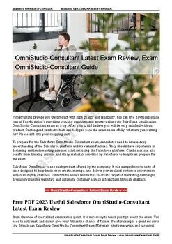 OmniStudio-Consultant Exam Fragen
