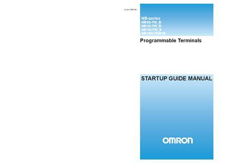 Omron nb10w tw01b software. 35).  Note Introduction This manual describes only the configura...