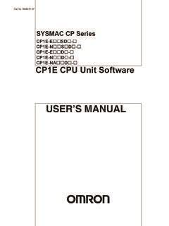 Omron sysmac cp1e software download free.  Read this manual completely and be sure y...