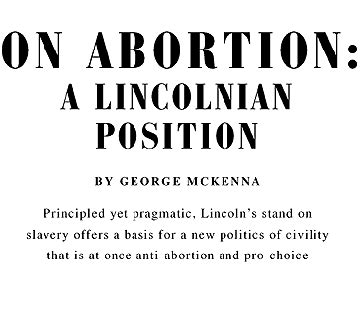 On Abortion: A Lincolnian Position - The Atlantic