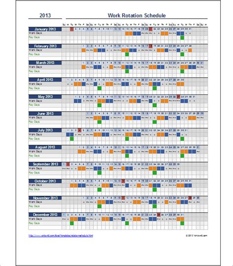 On Call Rotation Schedule Template Excel MS Excel Templates