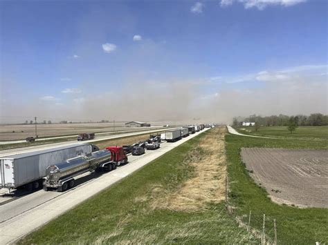 On Illinois highway, blinding dust, then ‘crash after crash’
