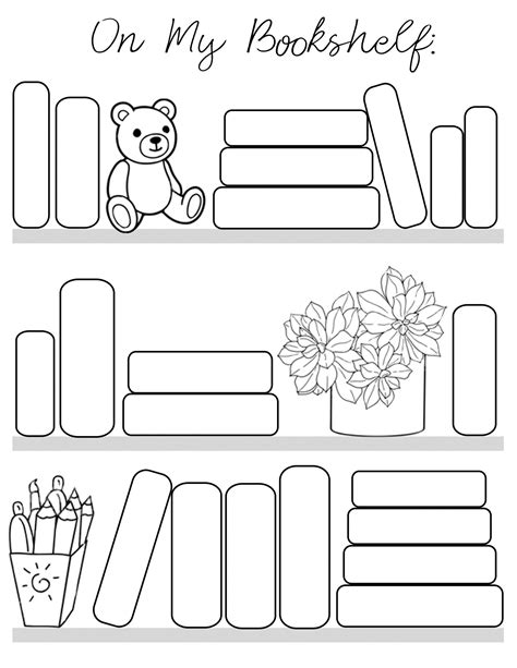 On My Bookshelf Reading Log Free Printable and Color Sheet For the