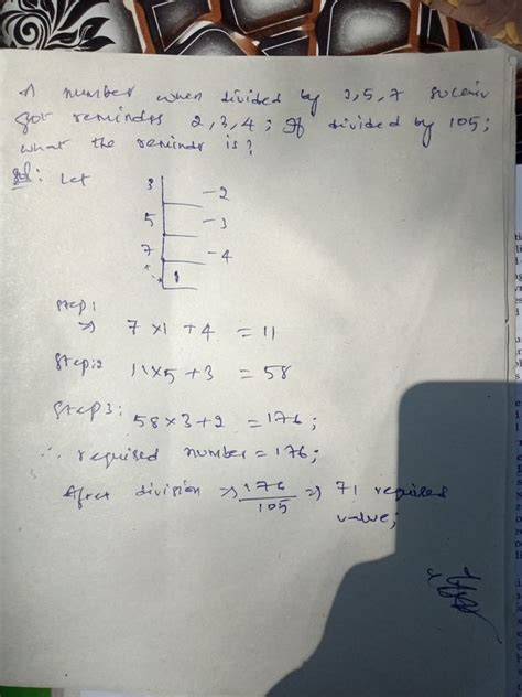 On dividing a certain number by 5, 7 and 8 successively, the remainder