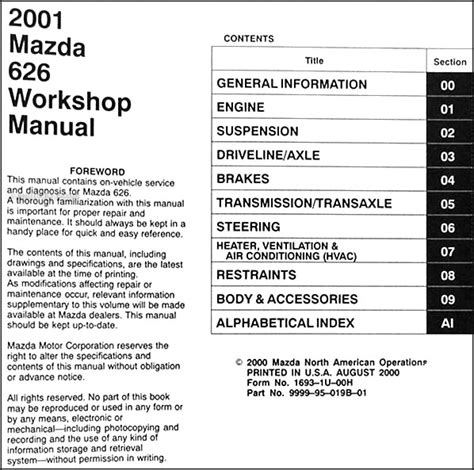 On ine service manual mazda 2001 626. - The beauty industry survival guide a salon professional s handbook.