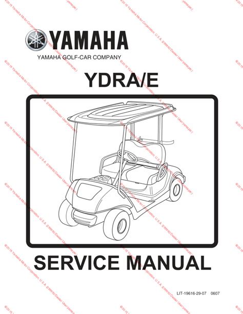 On line service manual ydre yamaha golf car. - John deere da 105 owners manual.