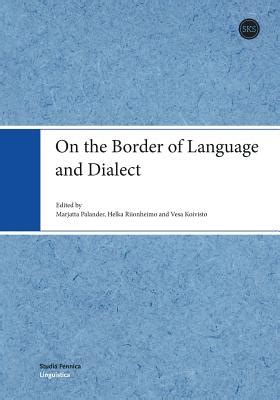 On the Border of Language and Dialect - OAPEN