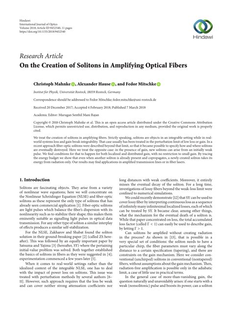 On the Creation of Solitons in Amplifying Optical Fibers