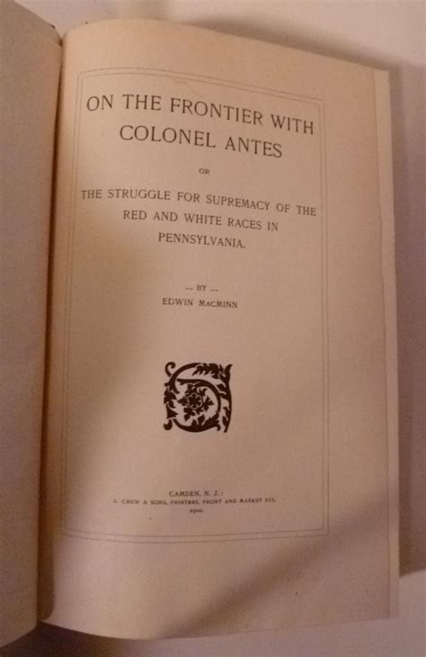 On the Frontier with Colonel Antes, Or, the Struggle for