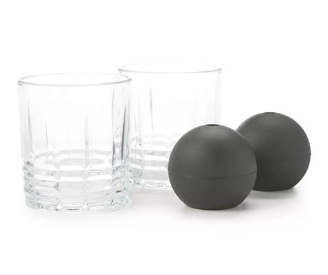 On the Rocks 4-Piece Tumbler Glass & Ice Mold Set - Big Lots