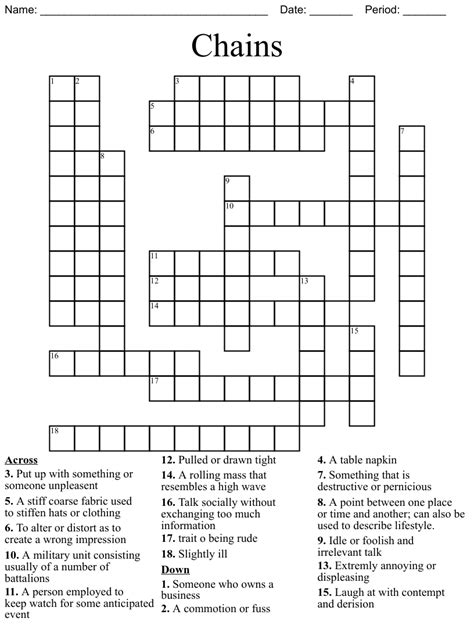 On the email chain crossword clue. The Crossword Solver found 30 answers to "chain email abbr", 3 letters crossword clue. The Crossword Solver finds answers to classic crosswords and cryptic crossword puzzles. Enter the length or pattern for better results. Click the answer to find similar crossword clues. 