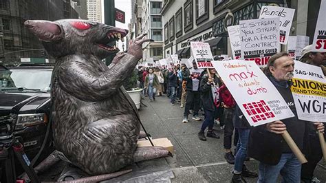On the front lines of the writers strike, meet the true rat czar of NYC: Scabby the Rat