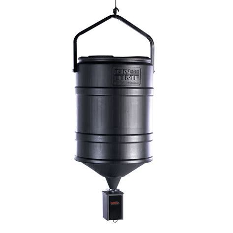 On time deer feeder. This Kit Includes All The Components Of The GF55T Less The Barrel. Great For Year Round Feeding To Help Deer Get The Nutrients And Protein They Need To Be At Their Best Quality. Feeds Protein Or Corn. Provides a Constant Supply of Feed 24 Hours a Day. No Batteries, No Worries, 100% Dependable. 