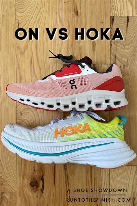 On vs hoka. Feb 19, 2024 · After consulting my peers, online reviews and two podiatrists ( whew! ), I decided to try out and compare the Hoka Bondi 8 (from $165; $132) and On Cloudmonster (from $170; $130) running shoes, which are both touted to be the cushiest of their respective brand’s offerings, to see what all the hype was about. So, which popular sneaker offers ... 