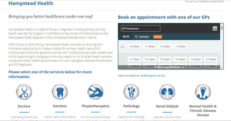 On-line Appointments - Hampstead Health