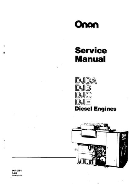 Onan Cummins Engine Manual