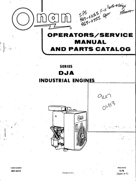 Onan dja engine service manual operators owners manuals improved. - Hitachi ex300 1 parts service repair workshop manual.