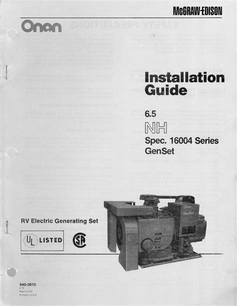 Onan grca genset service repair parts installation operators manual 4 manuals download. - 2009 harley davidson softail repair manual.