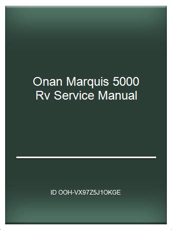 Onan marquis 5000 rv service manual. - Massey ferguson mf6400 series factory repair manual.