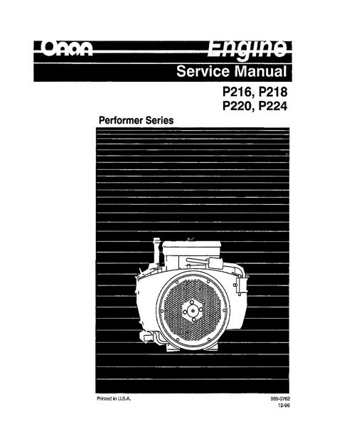 Onan performet series p216 p218 p220 p224 engine digital workshop repair manual. - Dama y el vagabundo, la - cuentos clasicos.